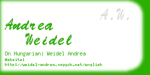 andrea weidel business card